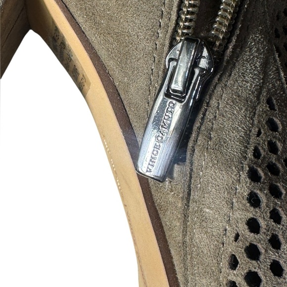 Vince Camuto | Levesna perforated booties pewter grey women size 9 - Picture 11 of 12